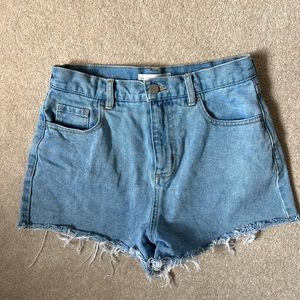 Oak + Fort light denim shorts